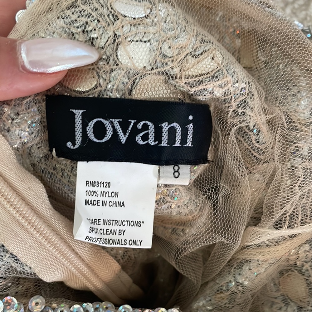 JOVANI FITTED EMBELLISHED EVENING GOWN - Picture 9 of 11